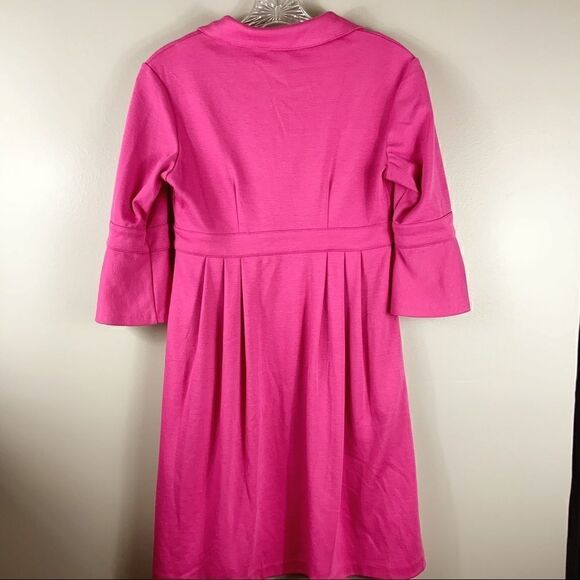 🌺3 FOR $20🌺 - Chadwick’s vivid pinkShirts Dress Pleated 4P RETRO - Picture 3 of 3